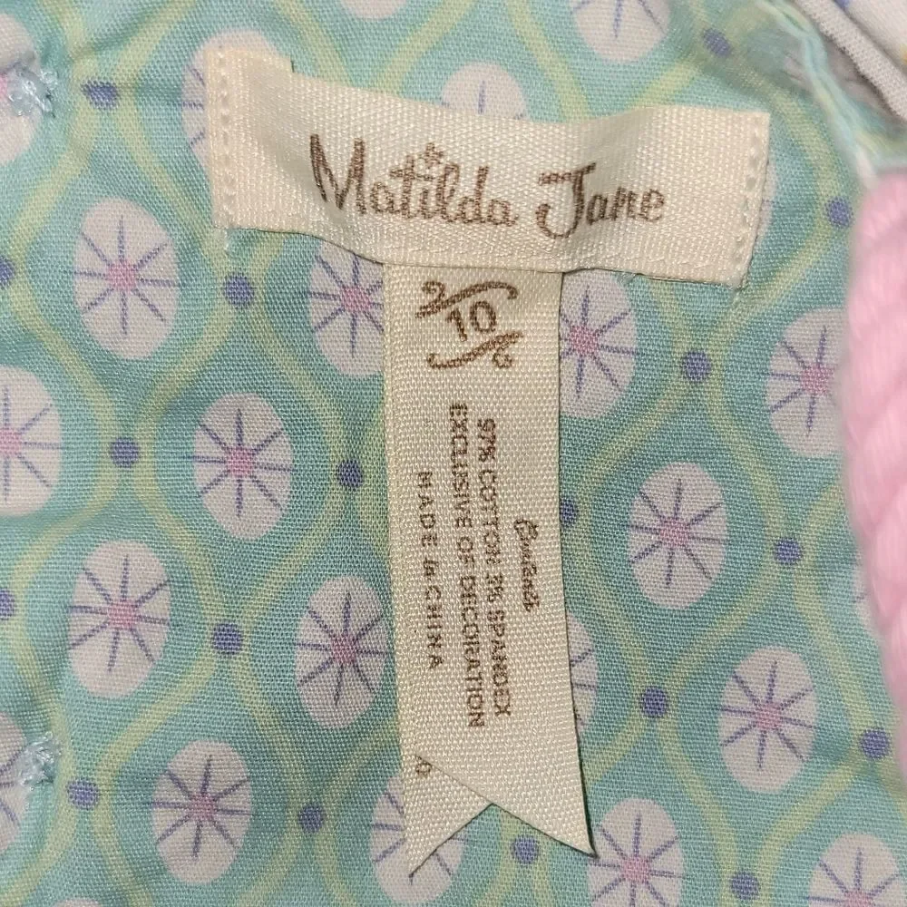 Girls Matilda Jane Sleeveless Flora and Fauna Dress Pink Floral 10